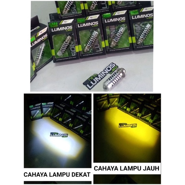 Trend Terbaru.. LAMPU LED DEPAN 2WARNA/BOHLAM LED DEPAN LUMINOS LS 2 LASER 2WARNA KUNING DAN PUTIH U