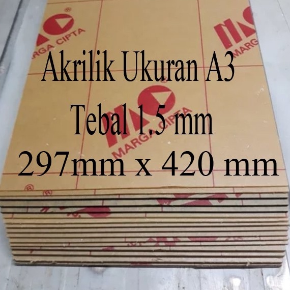 

Promo 3.3 Lembaran Akrilik Marga Cipta A3 1.5mm
