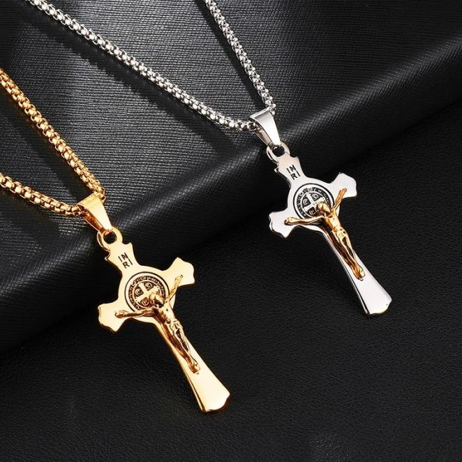 Kalung Salib St.Benedictus / Kalung Rosario / Kalung Salib Katolik