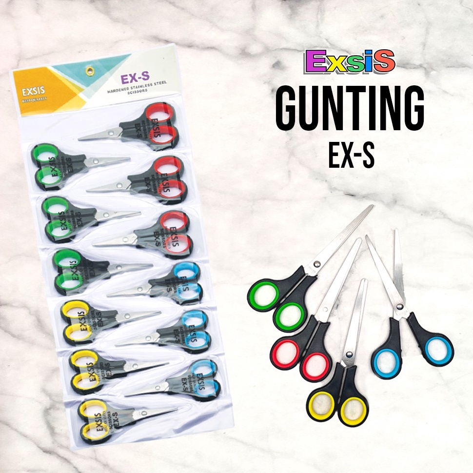 

8.8 Terlaris 12pcs Gunting / 1 renteng Gunting HITAM / Gunting EX-S EX-M EX-L Exsis