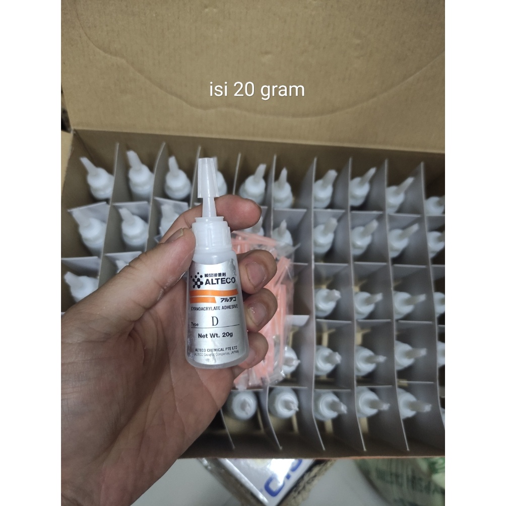 

5.5 Brand lem super glue alteco botol 20 gram satuan jepang type D