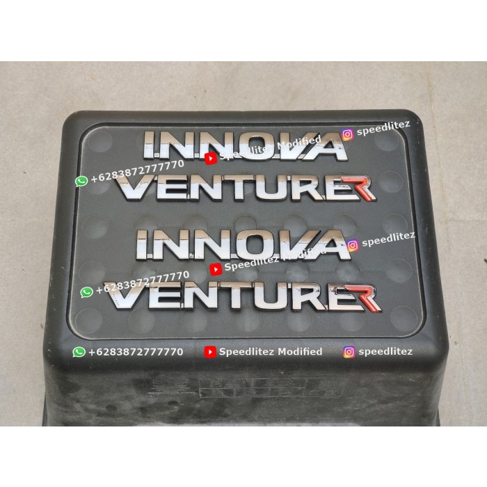 ✅Termurah Logo Tulisan Innova Venturer Black Chrome - Logo Black Chrome Venturer Terbatas