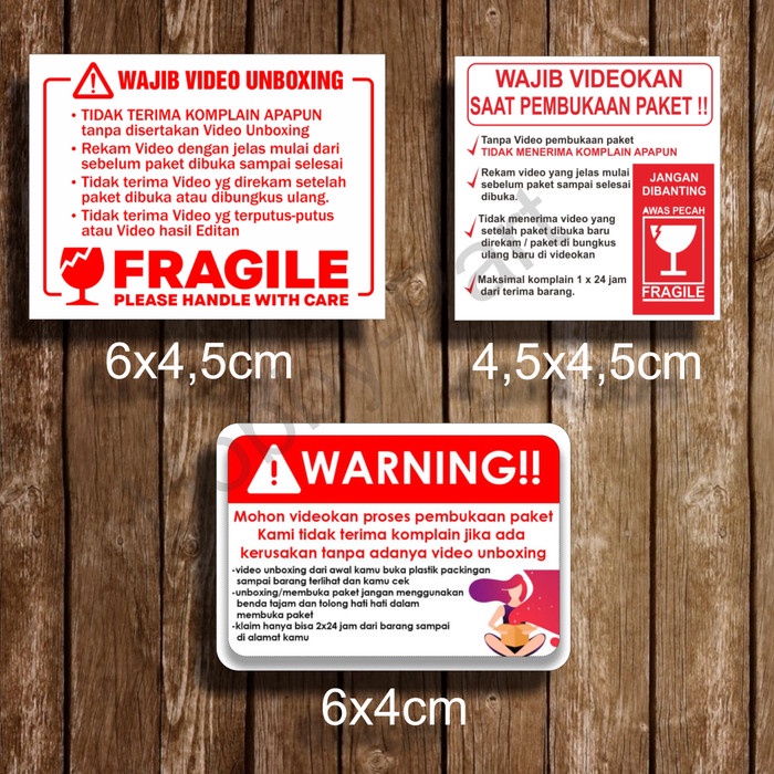 

Terlaris Sticker Label Wajib Video Unboxing Terlaris