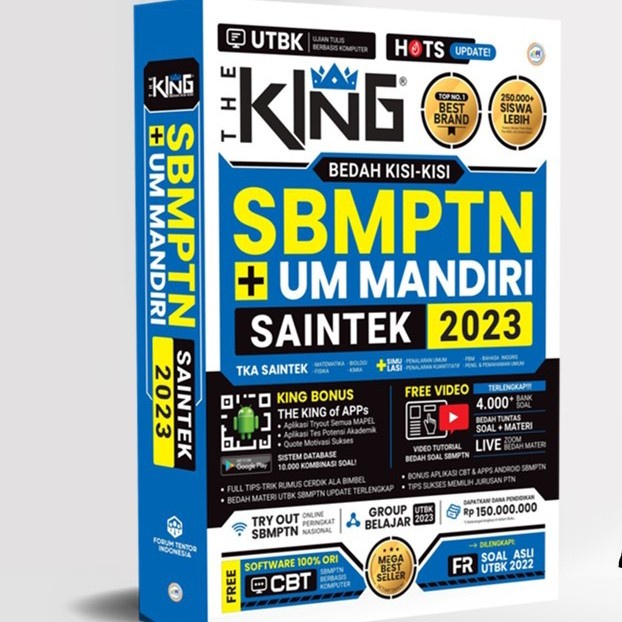 

NEW BUKU BEST SELLER THE KING SBMPTN + UM MANDIRI SAINTEK 2022 - Terbaru.!