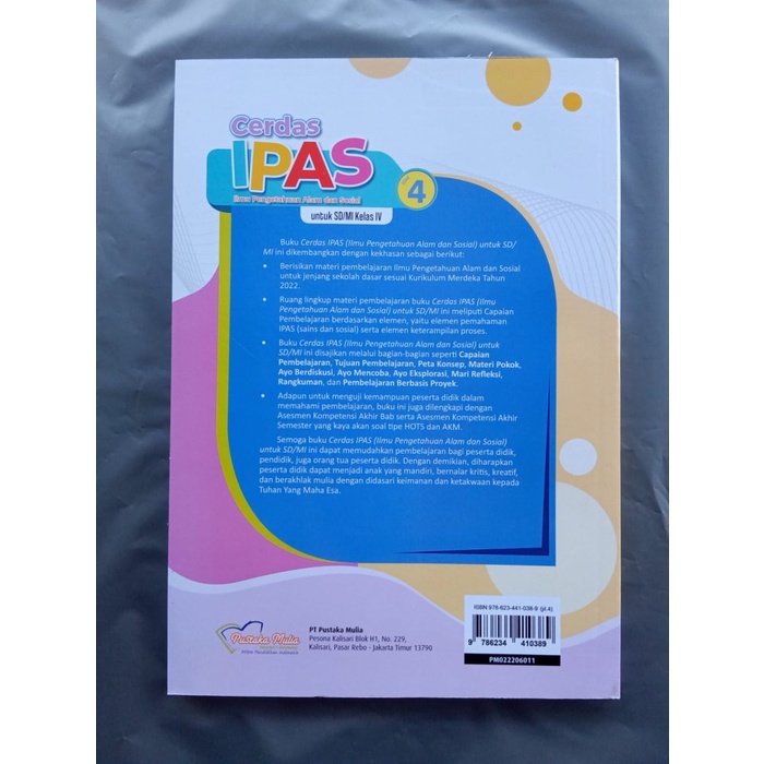 HOT SALE CERDAS IPAS K.MERDEKA PUSTAKA MULIA SD/MI KELAS 4 TERBARU
