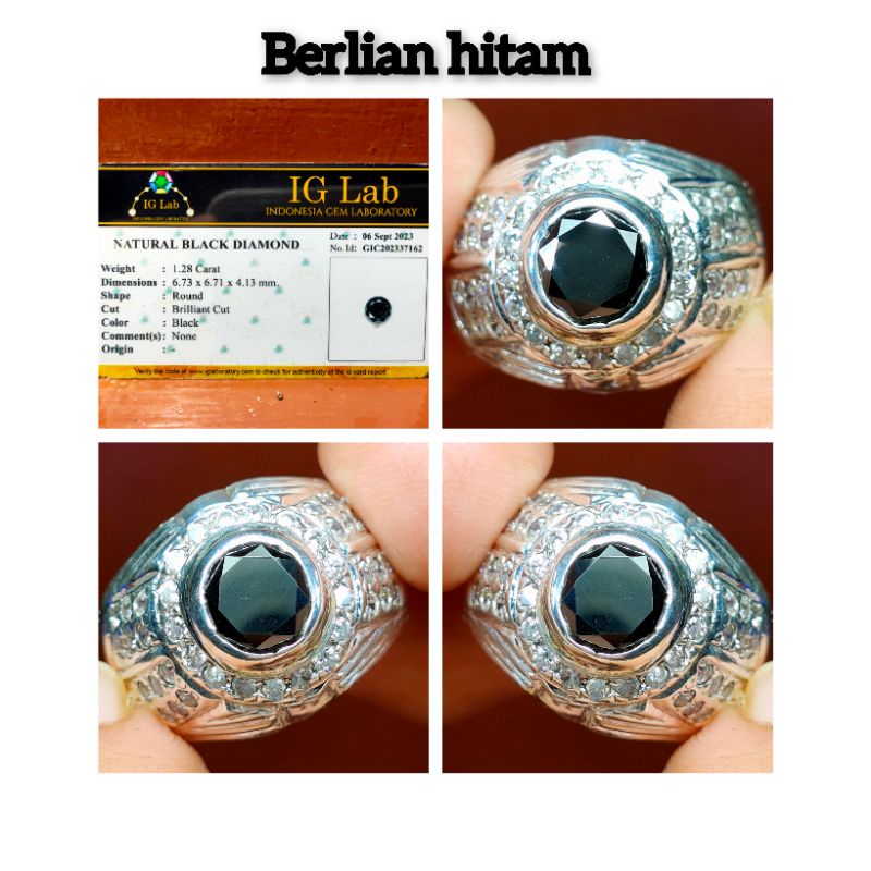 CINCIN NATURAL BATU BERLIAN HITAM