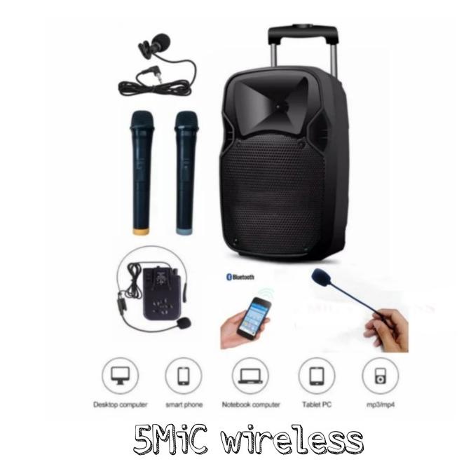 aiwa bluetooth speaker meeting 15 inch pengajian portable trolley roda