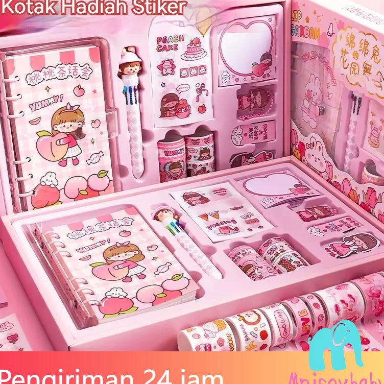 

[ART. P53D] 【COD】Stiker Lucu 1 Set Box Tema Kartun Stiker Label untuk Buku Pegangan Diary Dekorasi DIY Stiker Spiral Elegan Bahan Buku Notebook