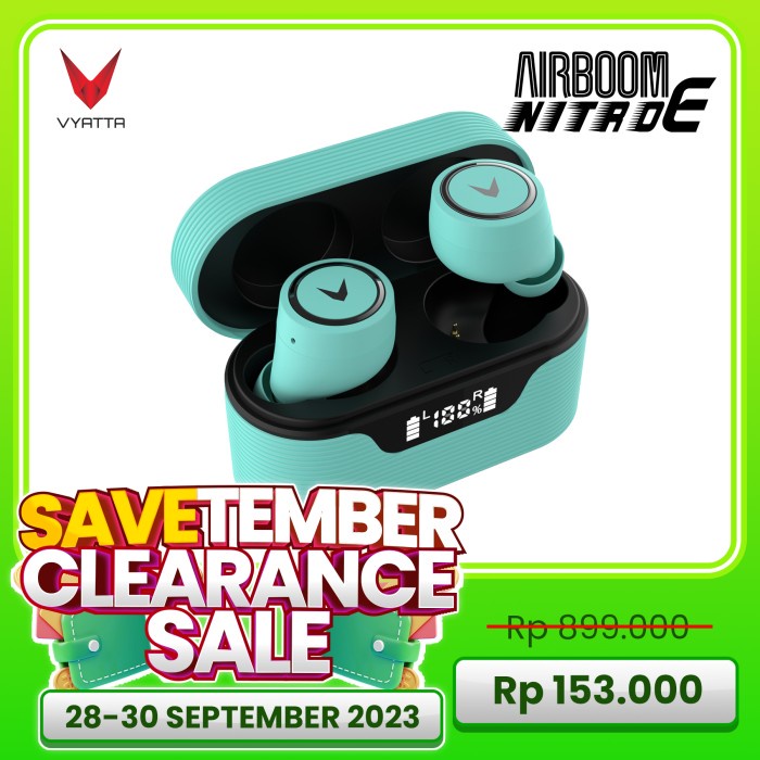 VYATTA AIRBOOM NITRO E TWS BLUETOOTH HEADSET / EARPHONE , GAMING -FS