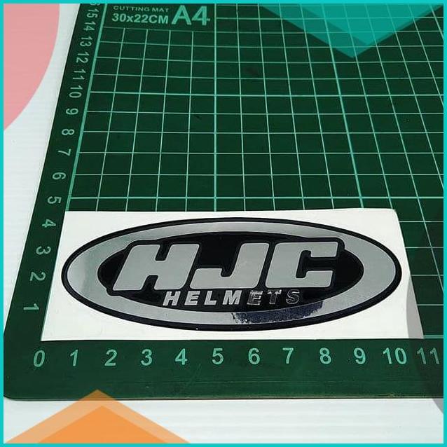 

Cutting Sticker Logo Helm HJC Chrome Silver 10x4cm 20JVLZ3 sparepart