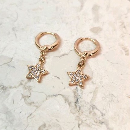 Anting klip emas bintang