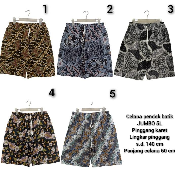 celana pendek batik pria JUMBO katun