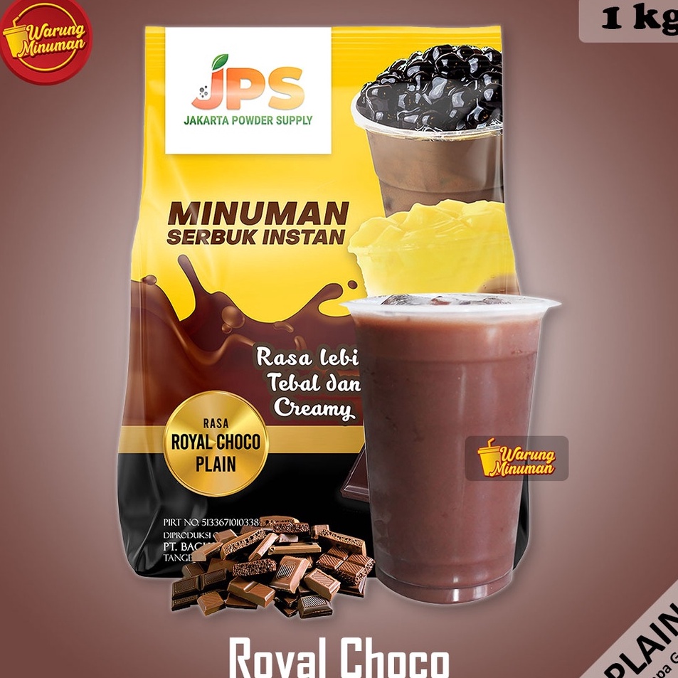 

➦➮✶✺ JPS PLAIN Royal Choco / Cokelat 1 kg - Bubuk Minuman Tanpa Gula / Powder Drink / Serbuk Instan