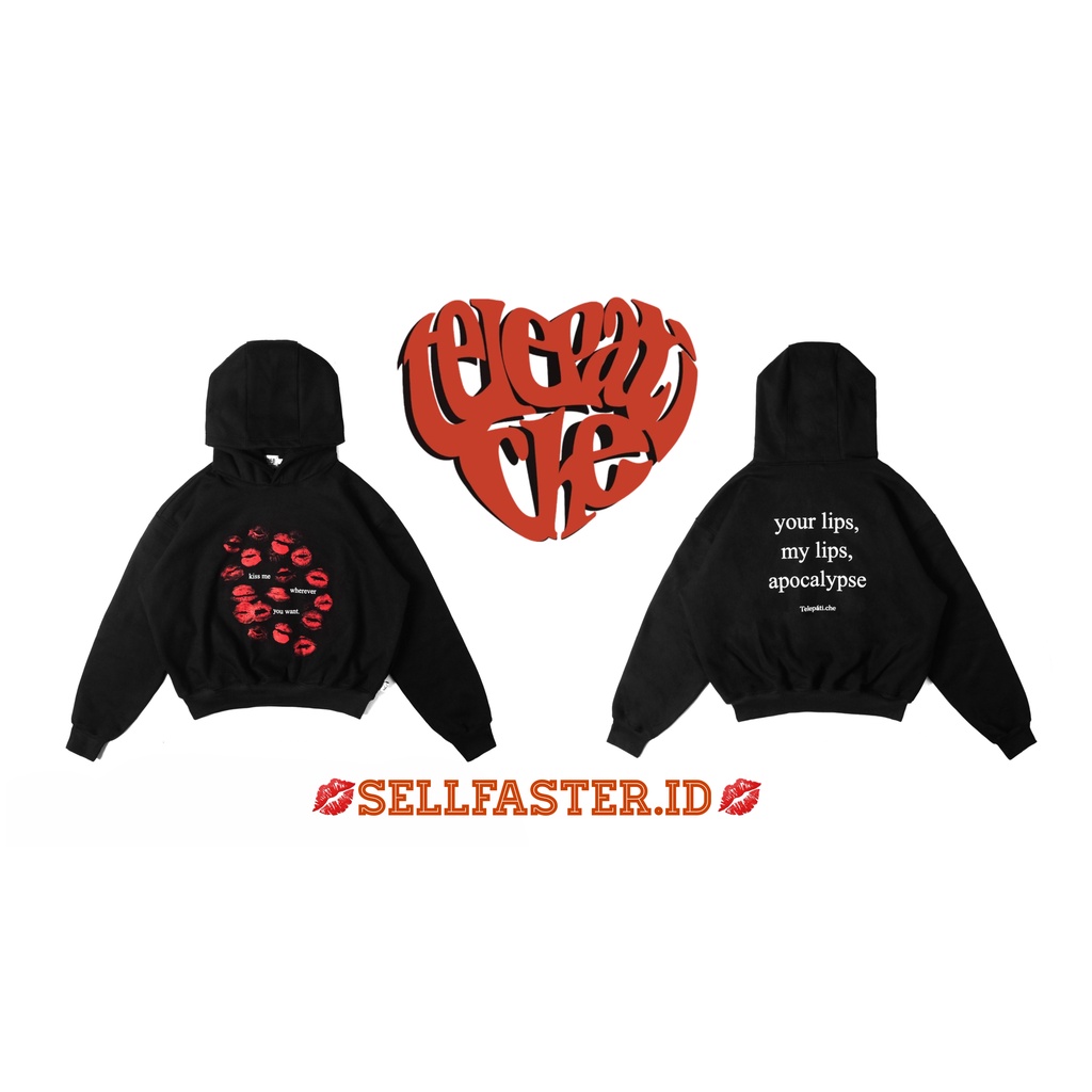 [Original] Hoodie Ordinary Telepati.che / Kiss Me Black Telepati.che / Tshirt Type De Levre SIAP KIR