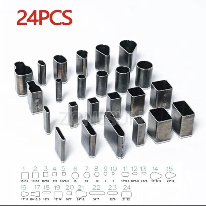 

Terlaris 24Pcs Leather Cutting Cutter Dies Plong Punch Kulit Pembolong