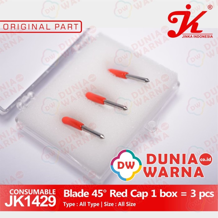 

Terlaris Mata Pisau Jinka Roland Blade 45 Derajat Isi 3 Pcs/Box Tutup Merah