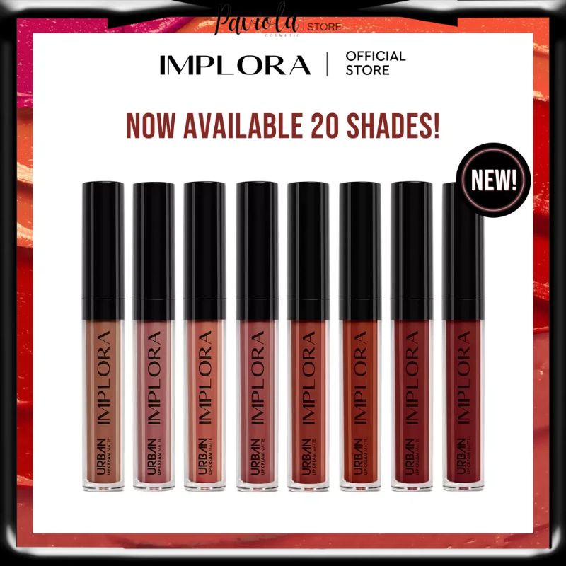 IMPLORA URBAN LIP CREAM MATTE / IMPLORA LIP CREAM READY 20 WARNA / LIP CREAM MATTE