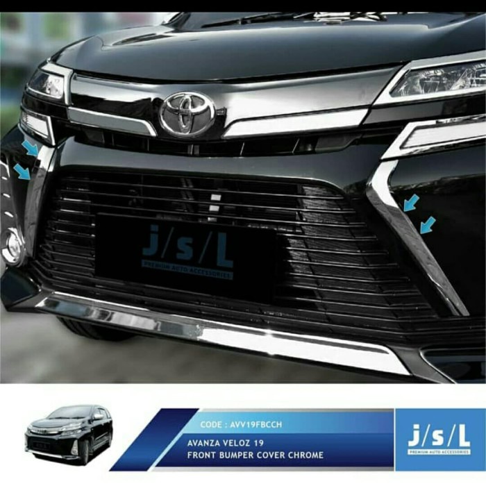 ✅Original List/Cover Bumper Depan Avanza Veloz 2019 Front Bumper Chrome Jsl Terbaru
