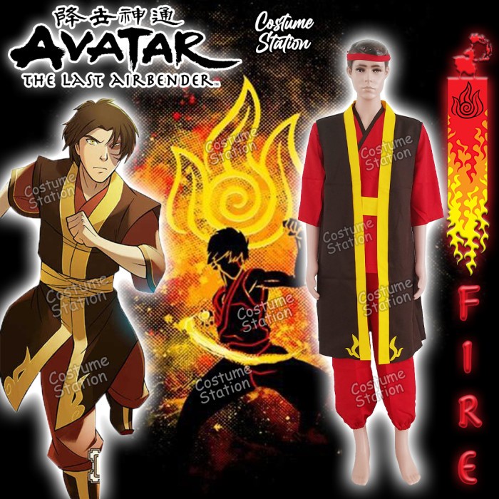 Kostum Zuko Avatar The Last Airbender / Costume Fire Bender Dewasa