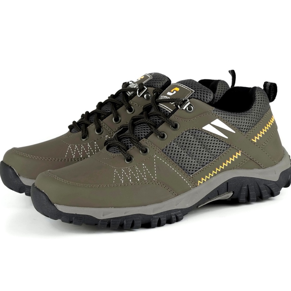 ✨Terbaru✨ Khamzo Sepatu Sneakers Pria Outdoor Adventure D04 Original Import Kasual Kulit Terbaru gro