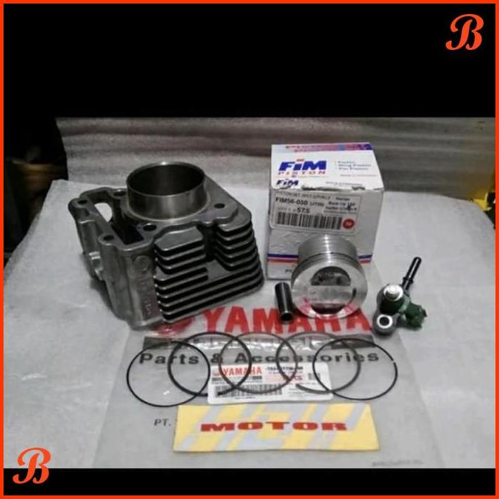 BLOK BLOCK SEHER BORING BORE UP 57.5 PLUS INJEKTOR INJECTOR YAMAHA MIO | YHM