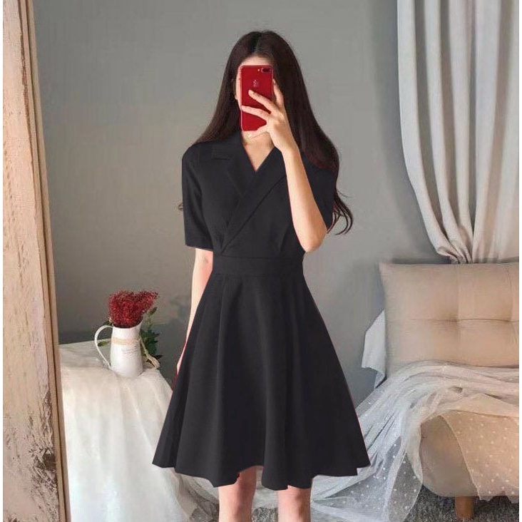Dress Wanita Terbaru 2023 Korean Style Viral Kondangan Elegan Baju Muslim Brokat Keluarga Couple Bor