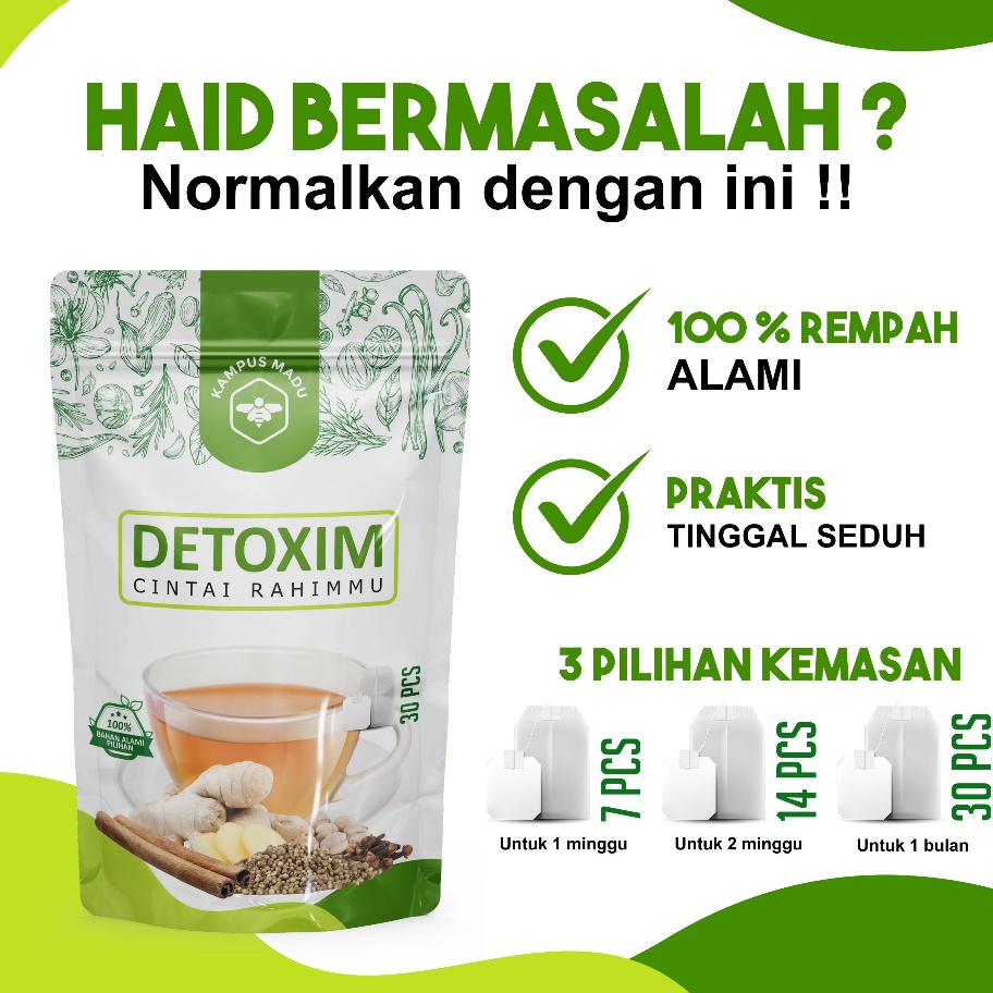 

(Bisa Cod) DETOXIM /TEH DETOX RAHIM JSR Ramuan Pelancar MENSTRUASI .,