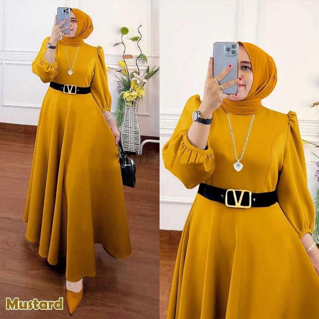 Gamis Wanita Dewasa Terbaru 2023 Viral Remaja Aesthetic Tunik Gamyes Batik Bawah Lutut Sampai Mata K