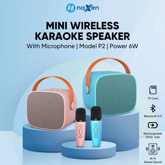 Speaker Bluetooth Karaoke Portable Mini Naxen P2 Extra Bass + Mic
