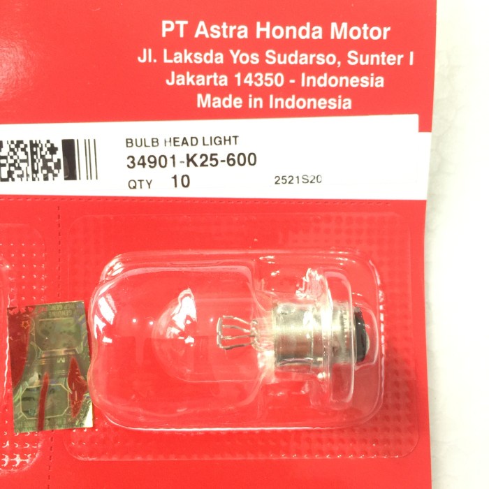 Lampu Bohlam Depan BEAT FI ORI AHM 34901K25600 ORIGINAL