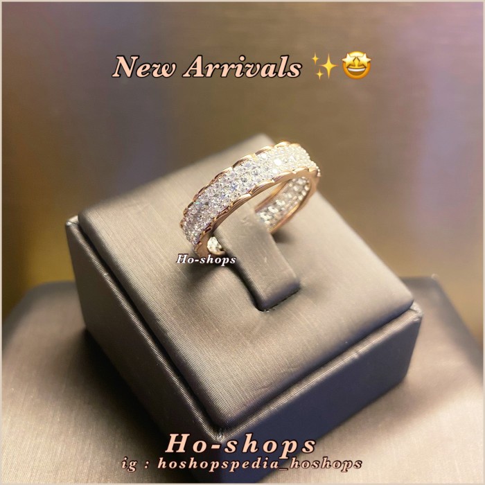 ✨Termurah Cincin Combinasi Mas Putih  Rosegold Kadar 750 Asli Emas Size 18 Diskon