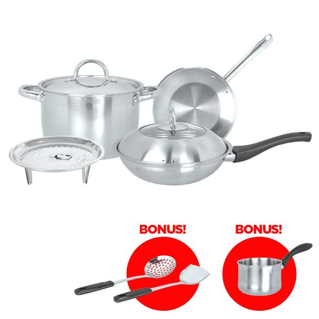 Panci Set Stainless Widuri - Golden Flying Fish