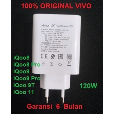 [Original] Vivo Charger 120W Iqoo5 Pro 5G Iqoo8 Pro Iqoo9 Pro Iqoo 9T 11 Original Terbatas
