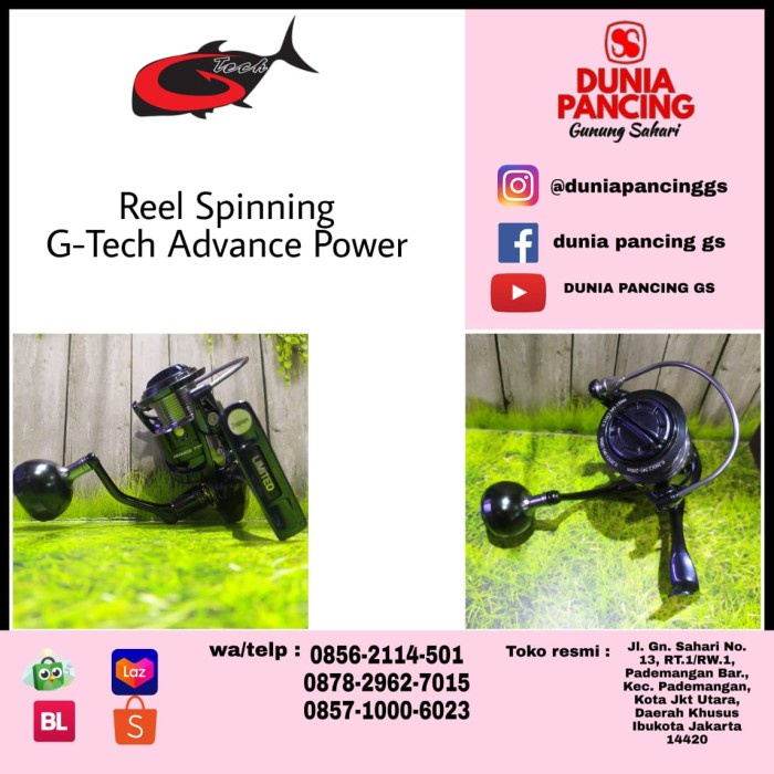 ✨Ori Reel Spinning G-Tech Advance Power Sw 4000 Xg Berkualitas