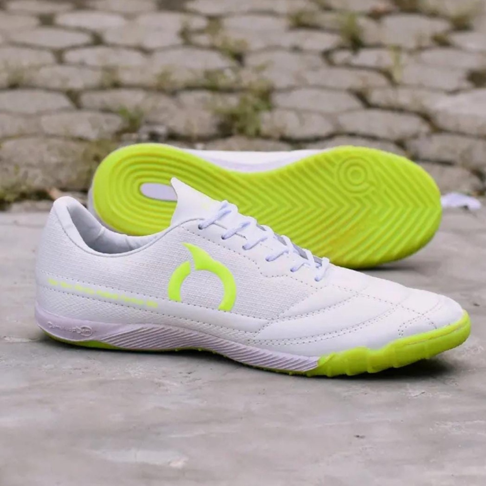 [۩T11<] Sepatu Futsal Ortuseight Komponen Original Forte Savage In Ortus Warna Putih Hijau Terlaris.