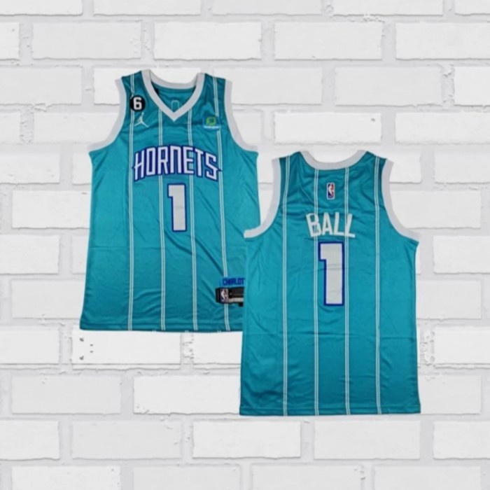 [New] Baju Jersey Basket Swingman Nba Lamelo Ball Charlotte Hornets 2 Terbaru