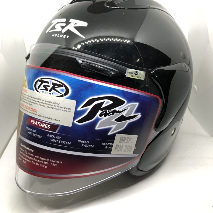 [New Ori] Helm Tsr Ram4 Black Bisa Gojek