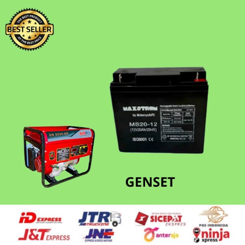 ✨New Aki Kering 12V 20Ah Aki Kering Genset 12V 20Ah/ Aki Kering Vrla Bisa Sameday