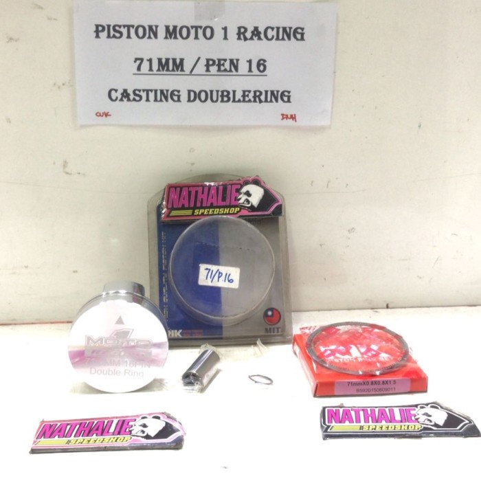 ✨Termurah Piston Moto 1 Racing 71Mm/Pen 16 Casting Double Ring Berkualitas