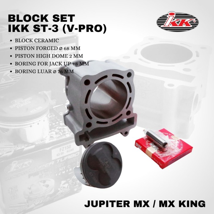 ✨Termurah Blok Seher Ikk Jupiter Mx Mx King Vixion St-3Vpro Up 8Mm Boring 68Mm Terbatas