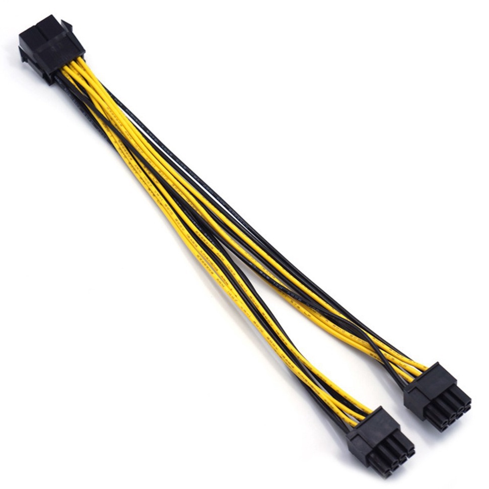 PROMO Kabel VGA 8 pin Female to dual 8 pin PCIE (6+2) Male kabel PCIE VGA