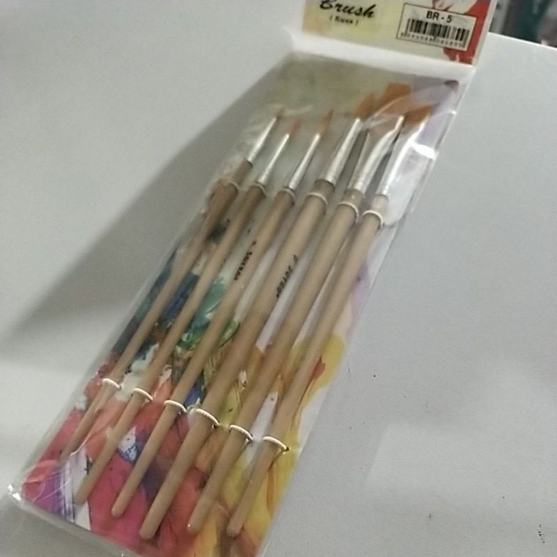 

kuas gambar / lukis / painting / cat poster / cat minyak / cat warna / cat air / cat acrylic / akrilik / set color / colour artist brush joyko br-5 / br5 / br 5 ( isi 6 pcs ) no 2 - 4 - 6 - 8 - 10 -12