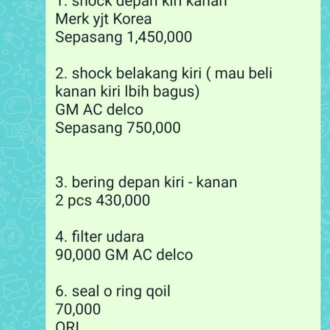 pesanan khusus Chevrolet Aveo 2008-2009