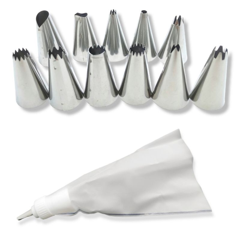 

Decorating Nozzles 1 Set isi 13 spruit kue - Penghias cupcake