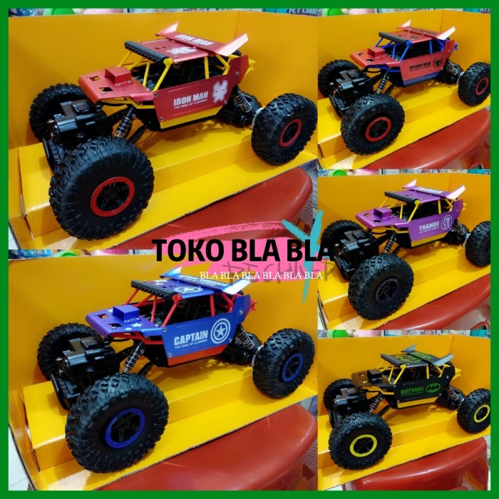 ✅New Rc Rock Crawler Avengers Superhero Mobil Remote Offroad Buggy 4X4 Wd Bisa Gojek