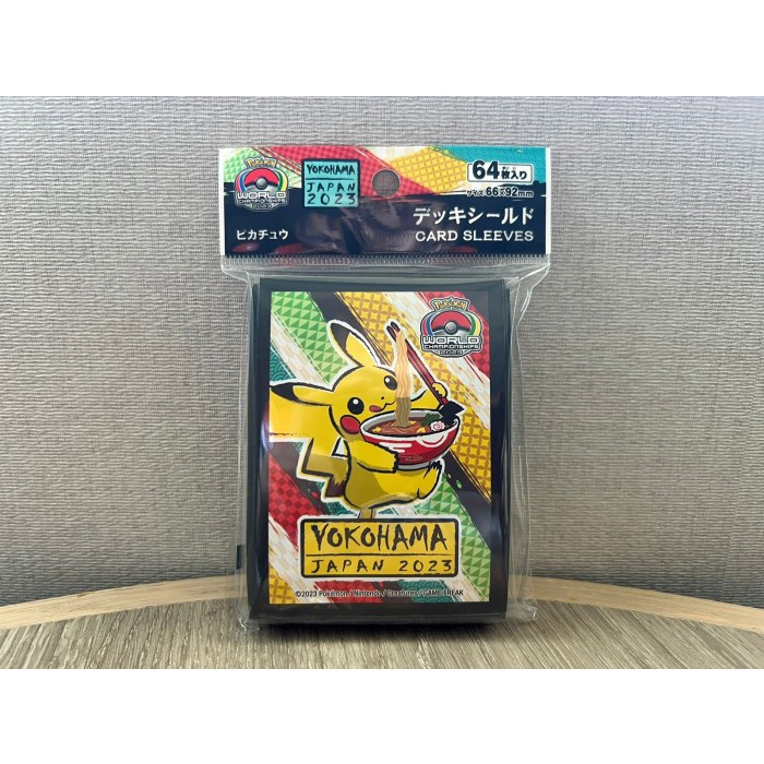 ✅New Pokemon 2023 World Championship Exclusive Pikachu And Ramen Sleeve Terbatas