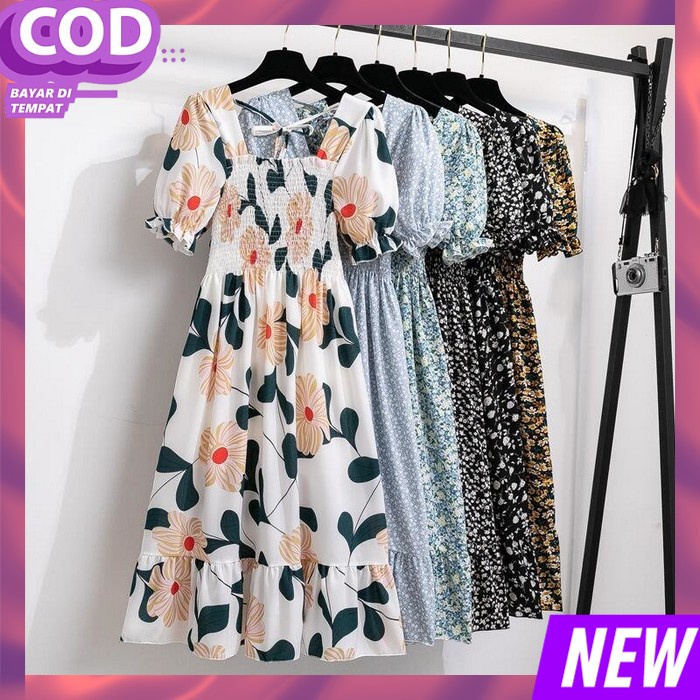 Dreas Mini Selutut Kondangan Wedding Drees Pendek Polos Kegereja Wanita Korean Style Korea Cewek Bri