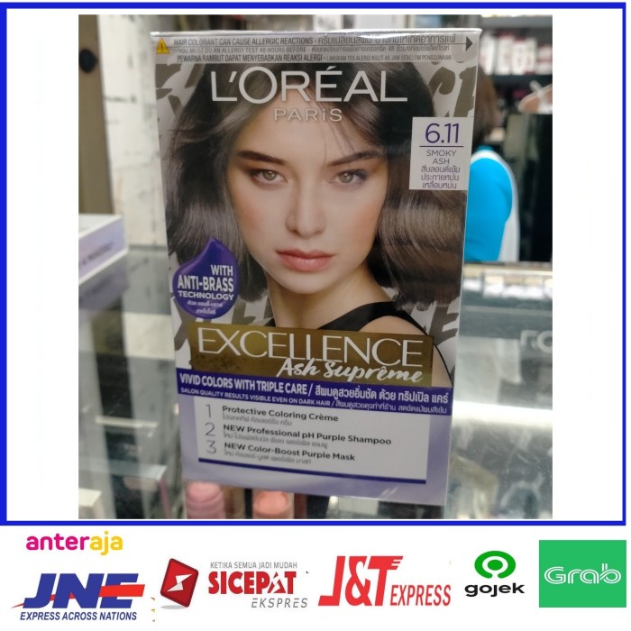 pewarna rambut Loreal ence ash supreme 6.11 smoky ash cat rambut