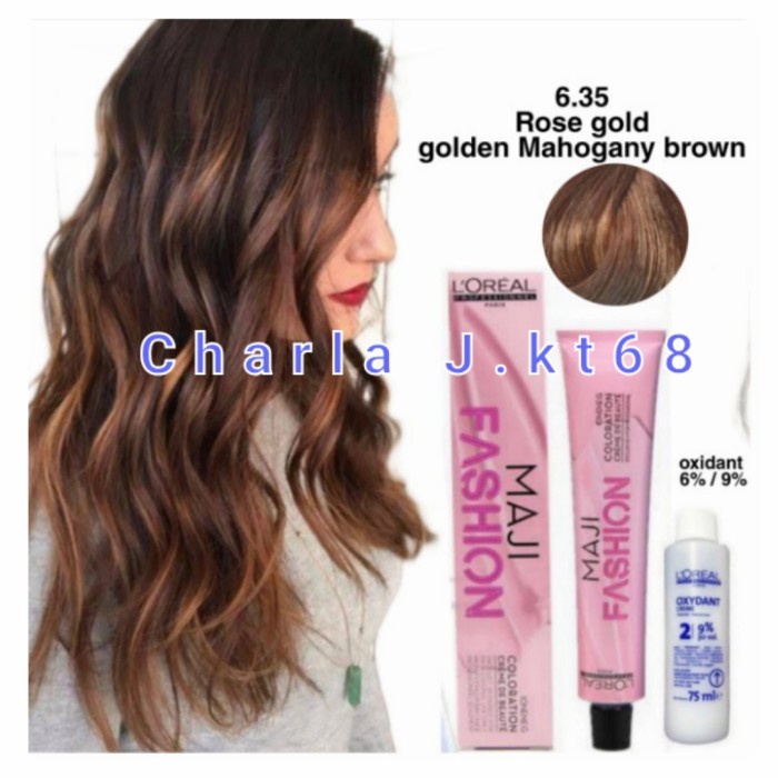 Hair Color Cat Rambut Loreal Majirel Maji 6.35