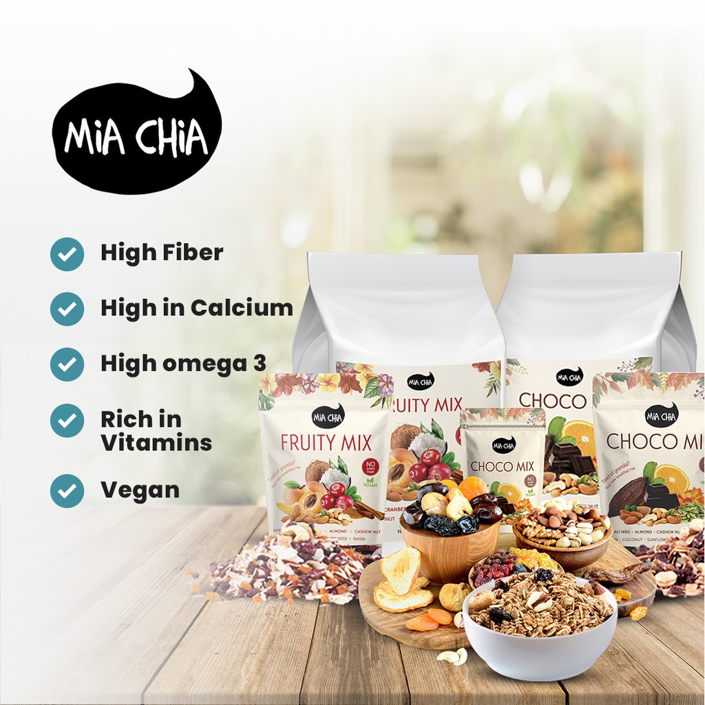 

Paket Hemat (Oatbar Cinnamon + Fruity 200g) - Granola Muesli Organic Diet Sehat